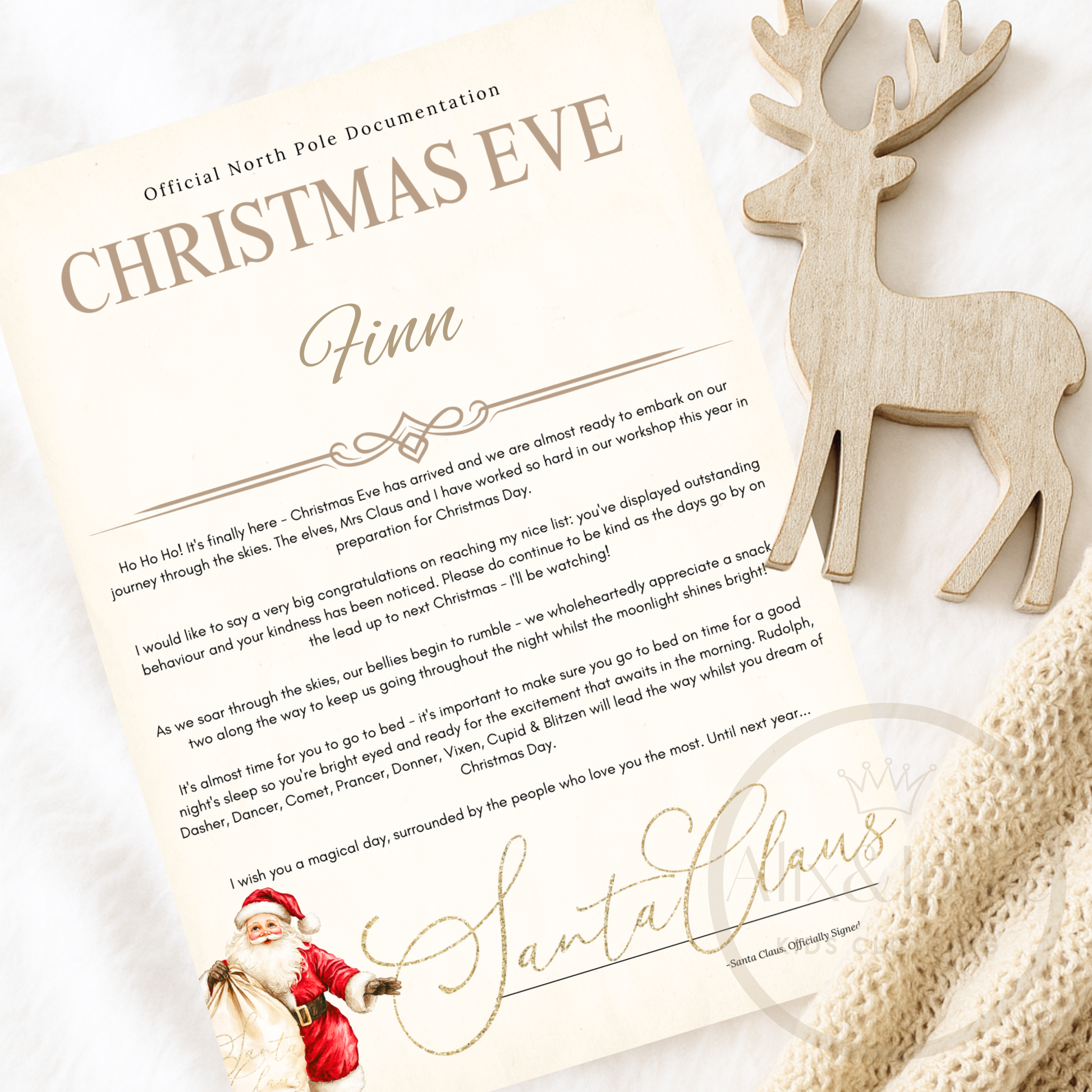 Traditional Santa Letters - Includes Envelope