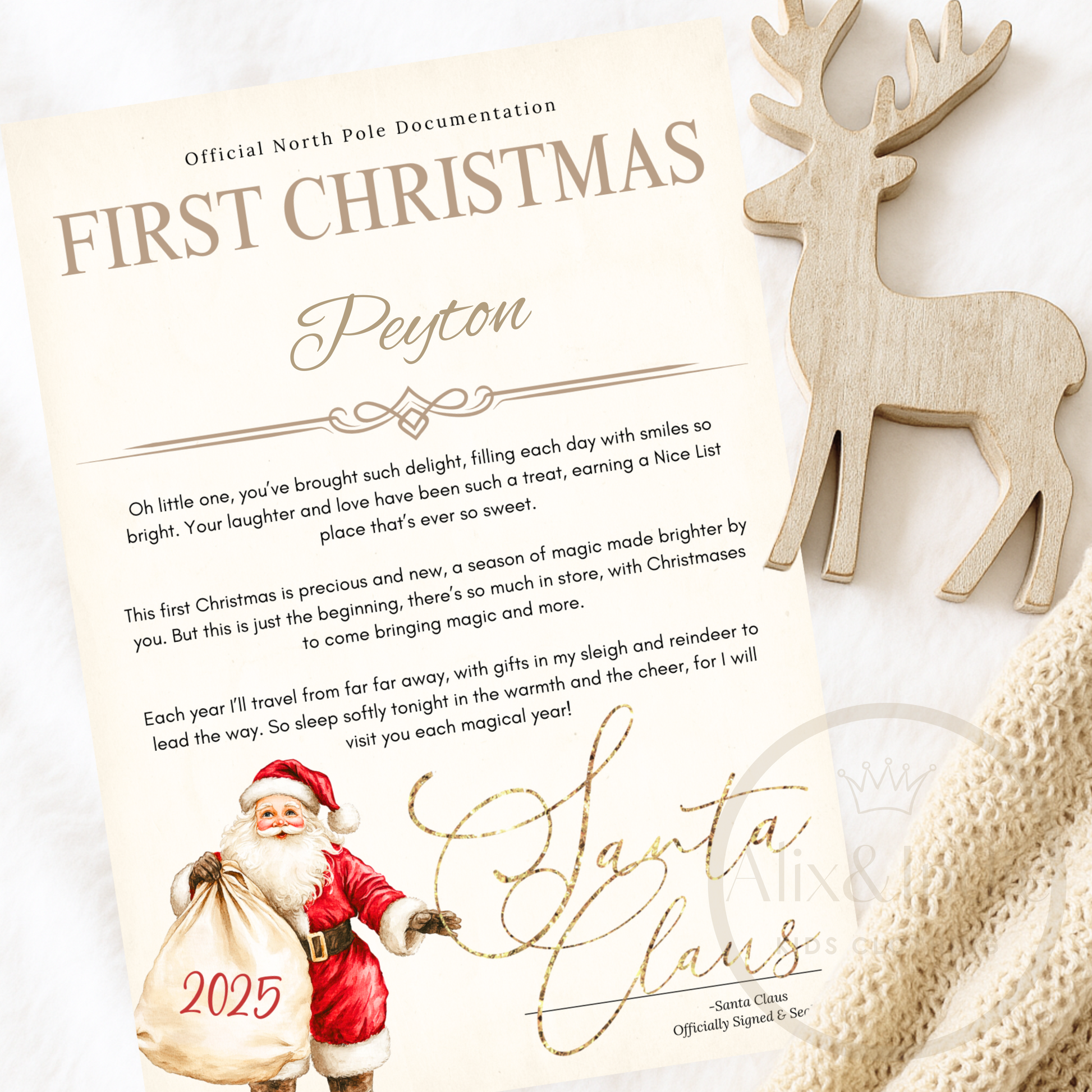 Traditional Santa Letters - Includes Envelope