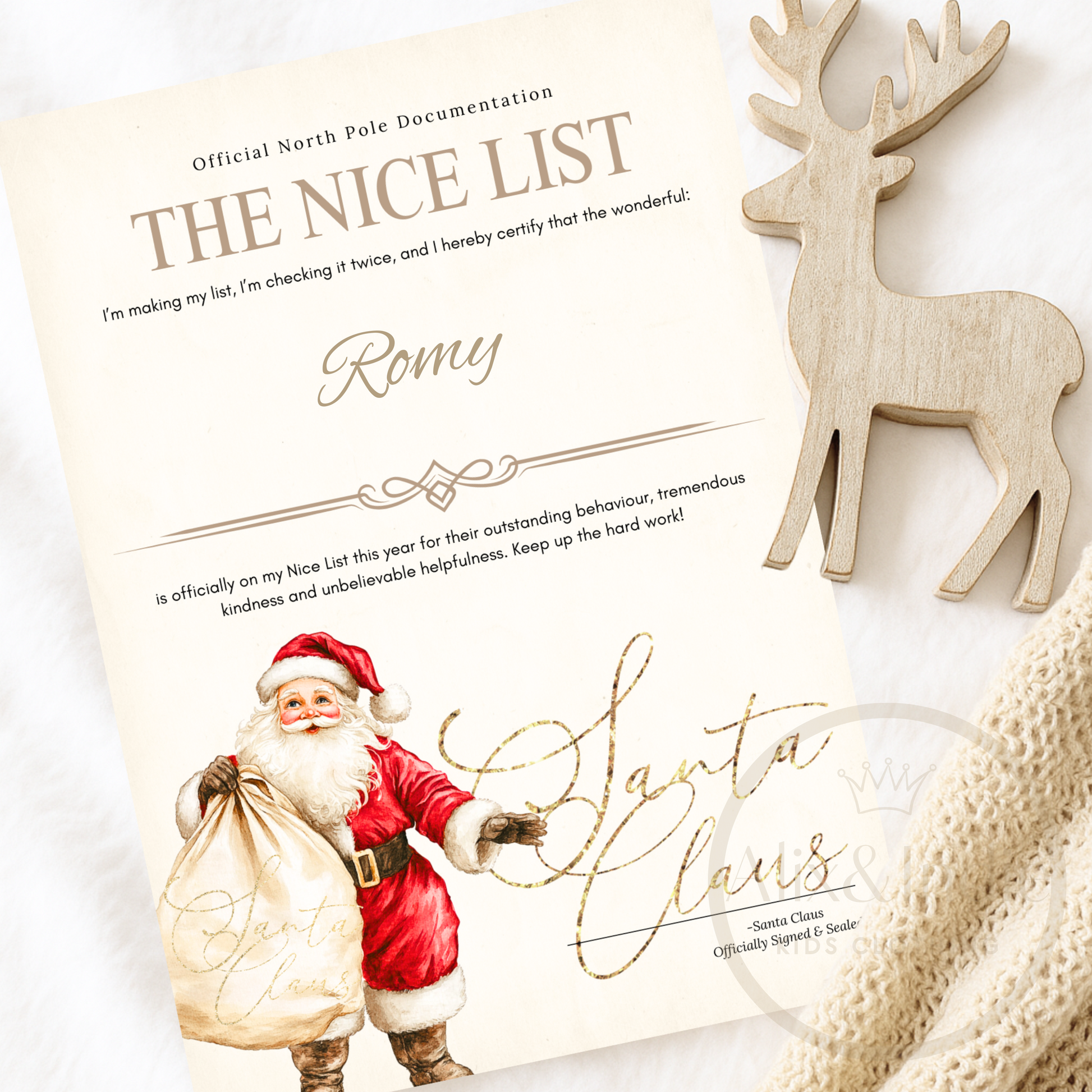 Traditional Santa Letters - Includes Envelope