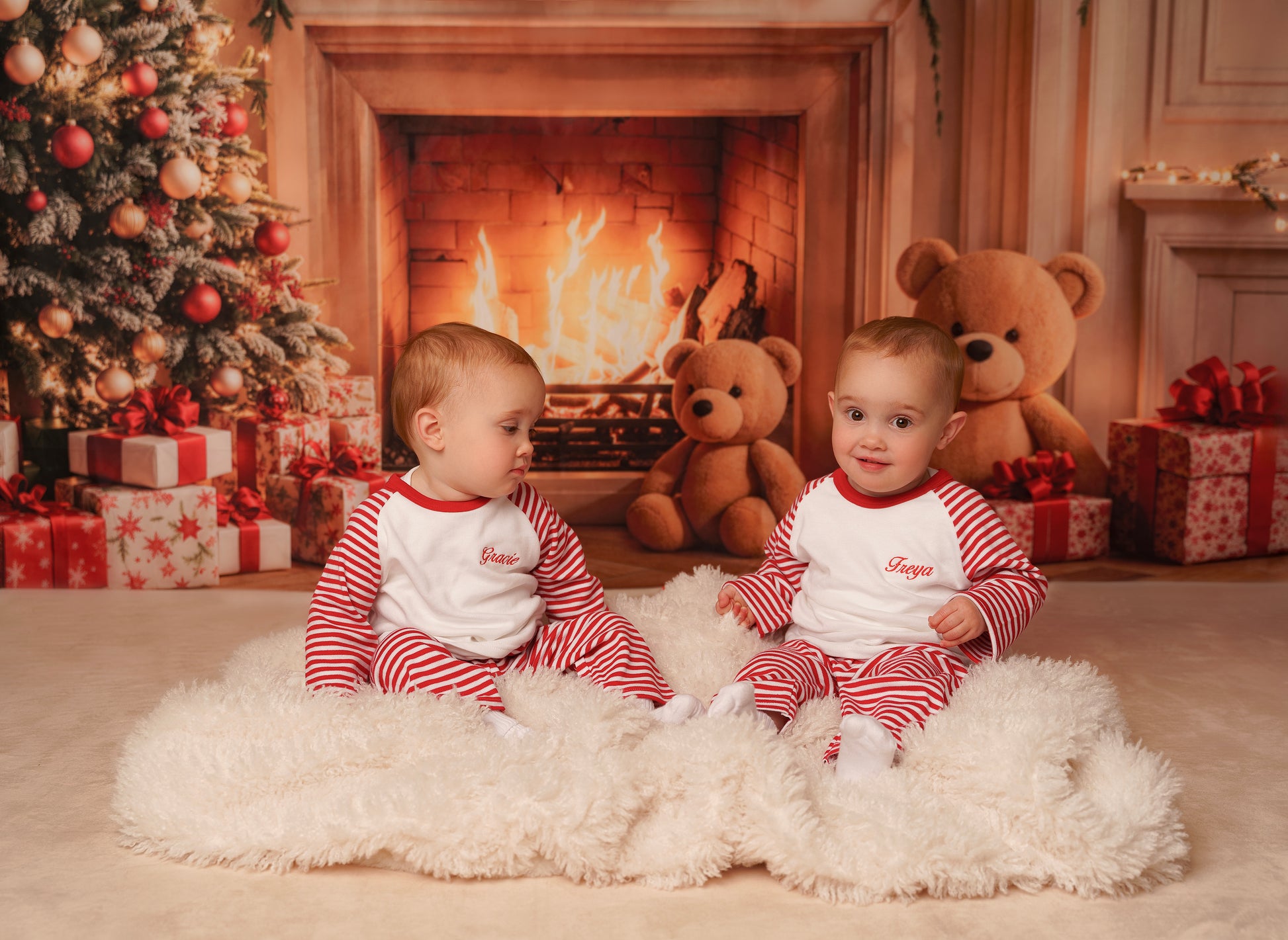 Kids Candy Stripe Christmas Pyjamas