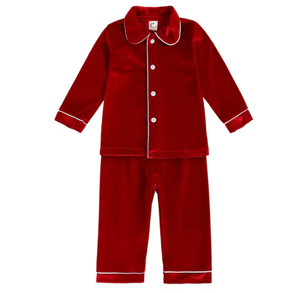 Men's Red Velvet Pyjamas