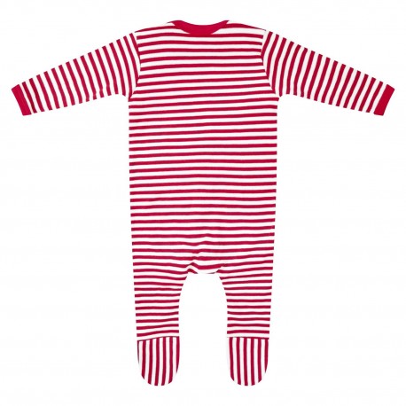 Candy Stripe Embroidered Romper